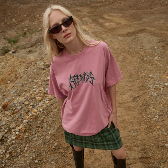 AFENDS Heavy Petal Heavyweight Boxy Tee - Washed Marrakesh