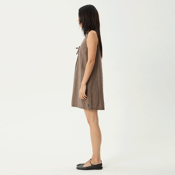 AFENDS Hometown Michi Mini Dress - Coffee