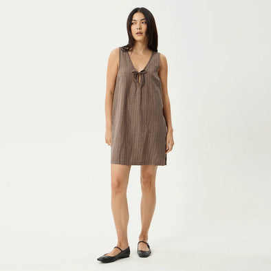AFENDS Hometown Michi Mini Dress - Coffee