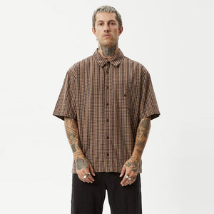 AFENDS Hometown Short Sleeve Shirt - Coffee