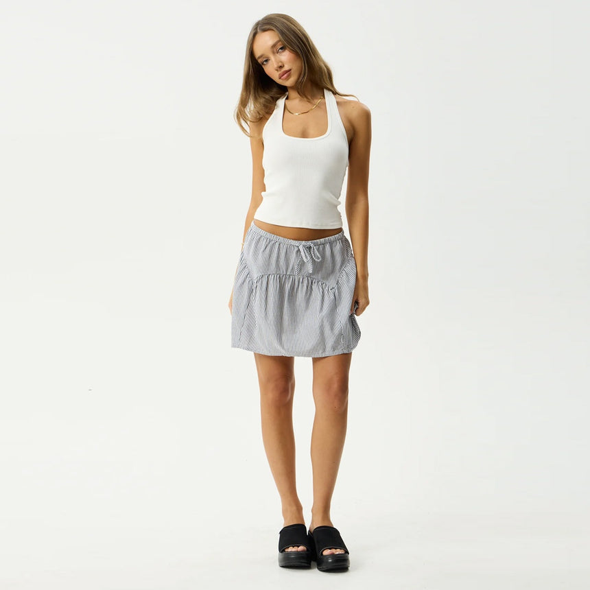 AFENDS Intergalactic Mini Skirt - Navy Stripe