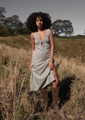 AFENDS Izzy Maxi Dress - Vice Alpine Check