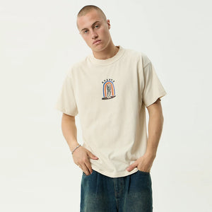 AFENDS Jlord Recycled Boxy Tee - Moonbeam