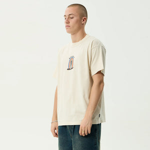 AFENDS Jlord Recycled Boxy Tee - Moonbeam