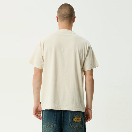 AFENDS Jlord Recycled Boxy Tee - Moonbeam