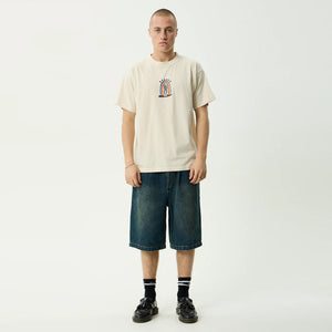 AFENDS Jlord Recycled Boxy Tee - Moonbeam