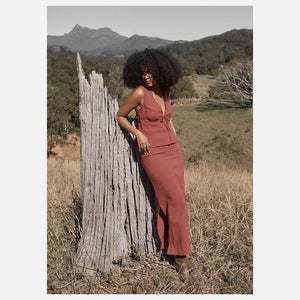 AFENDS Kali Maxi Skirt - Indy Rose Check