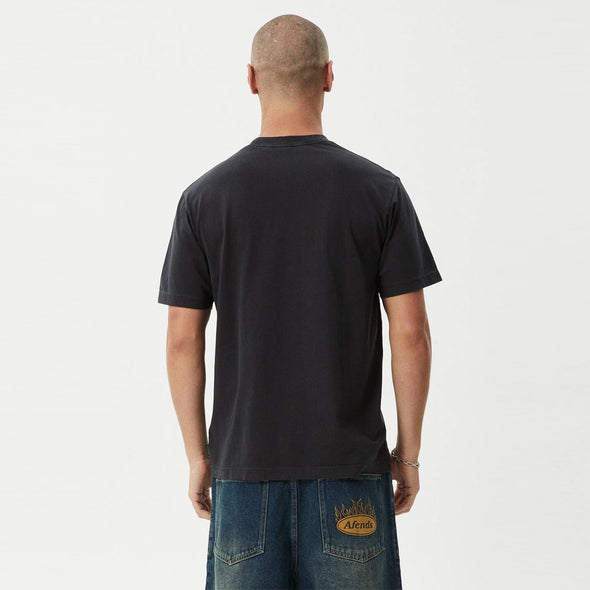 AFENDS Knock Knock Retro Tee - Stone Black