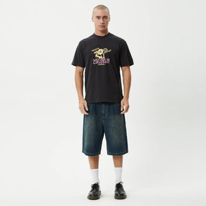 AFENDS Knock Knock Retro Tee - Stone Black