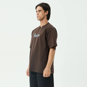 AFENDS Labyrinth Boxy Tee - Washed Coffee