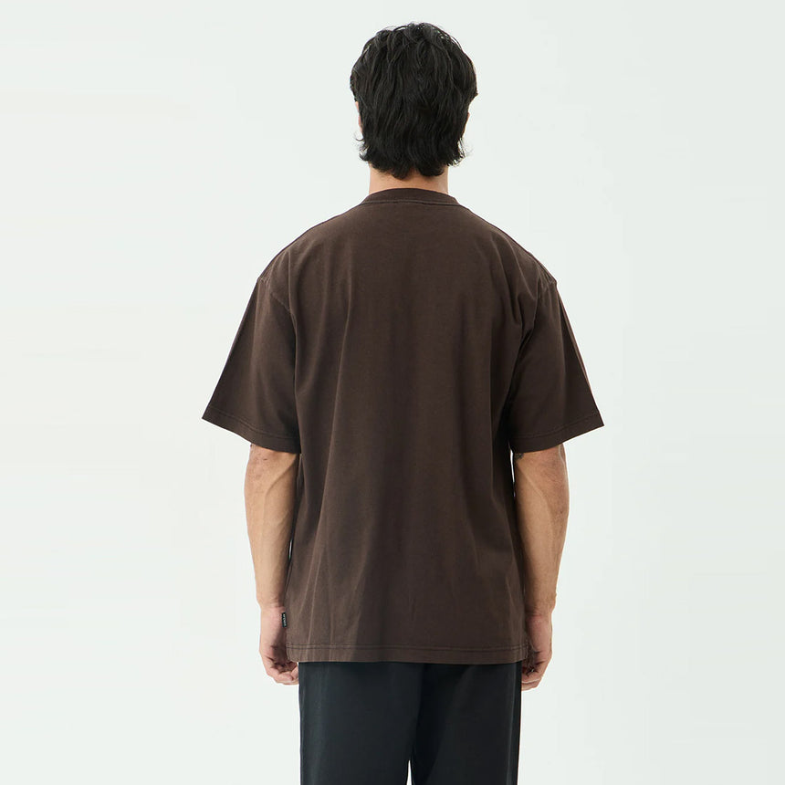 AFENDS Labyrinth Boxy Tee - Washed Coffee