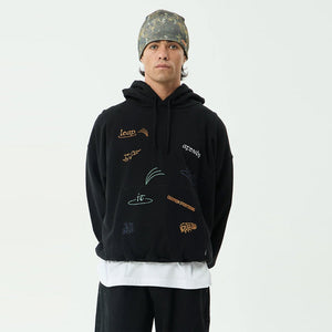 AFENDS Leap Boxy Pull On Hood - Black