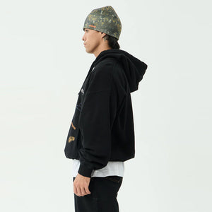 AFENDS Leap Boxy Pull On Hood - Black