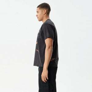 AFENDS Leap Heavyweight Boxy Tee - Stone Black