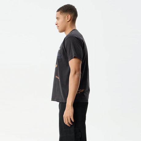 AFENDS Leap Heavyweight Boxy Tee - Stone Black