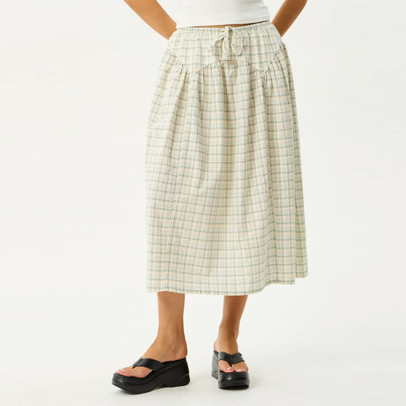 AFENDS Legacy Check Midi Skirt - Boa Check