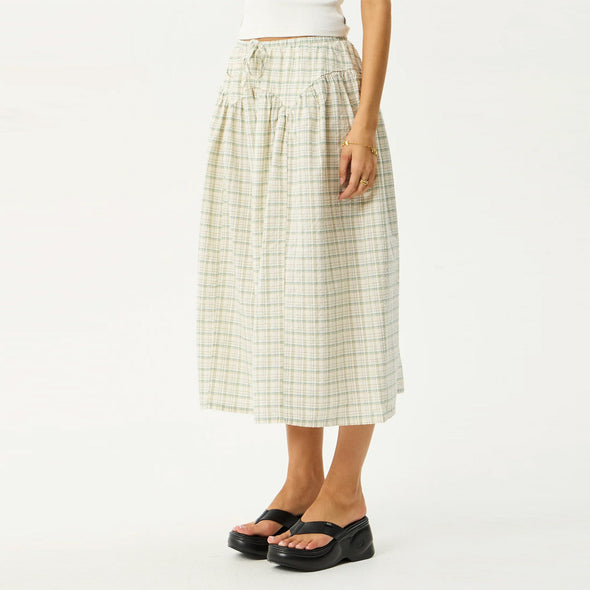 AFENDS Legacy Check Midi Skirt - Boa Check