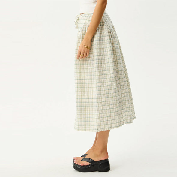 AFENDS Legacy Check Midi Skirt - Boa Check