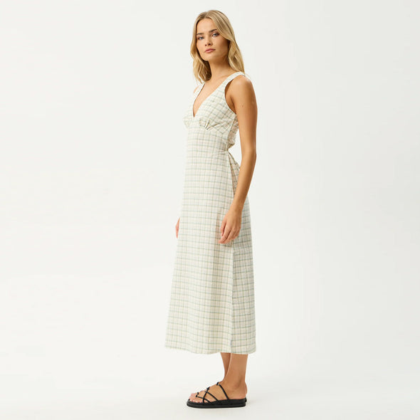 AFENDS Legacy Seersucker Maxi Dress - Boa Check