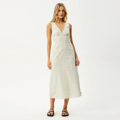 AFENDS Legacy Seersucker Maxi Dress - Boa Check