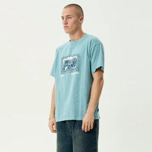 AFENDS Leisure Process Recycled Boxy Tee - Washed Overcast
