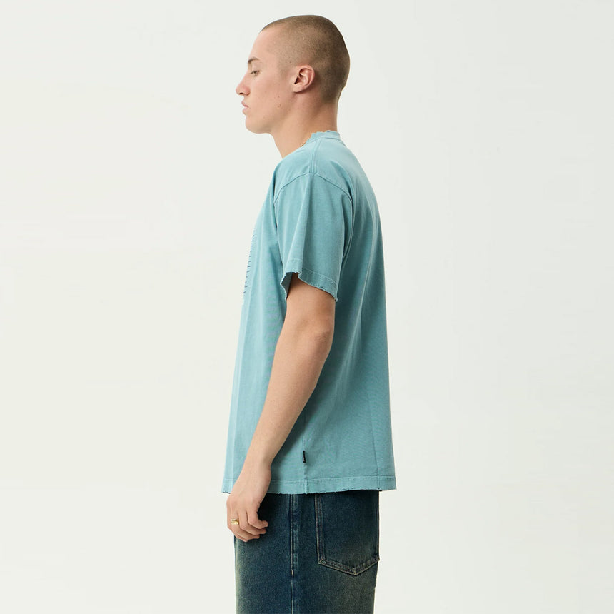 AFENDS Leisure Process Recycled Boxy Tee - Washed Overcast