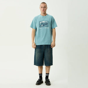 AFENDS Leisure Process Recycled Boxy Tee - Washed Overcast