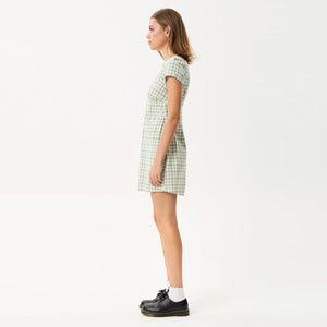 AFENDS Leo Seersucker Mini Dress - Green/White
