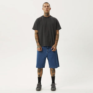 AFENDS Lil C Denim Baggy Short - Authentic Blue