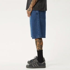 AFENDS Lil C Denim Baggy Short - Authentic Blue