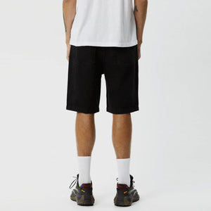 AFENDS Lil C Organic Denim Baggy Fit Short - Washed Black