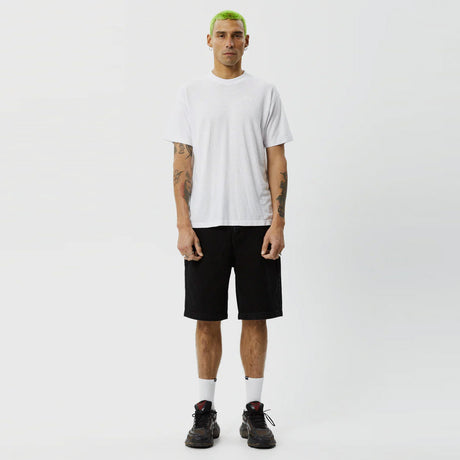 AFENDS Lil C Organic Denim Baggy Fit Short - Washed Black