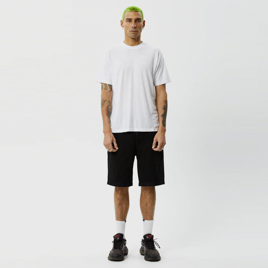 AFENDS Lil C Organic Denim Baggy Fit Short - Washed Black