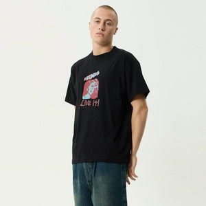 AFENDS Live It Boxy Tee - Black