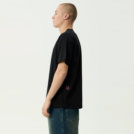 AFENDS Live It Boxy Tee - Black
