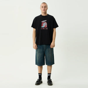 AFENDS Live It Boxy Tee - Black