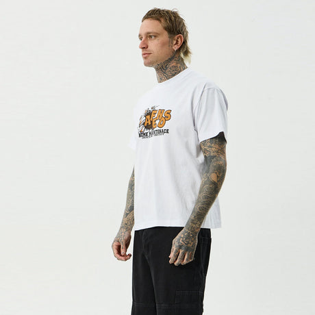 AFENDS Maintenance Boxy Fit Tee - White