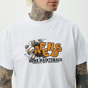 AFENDS Maintenance Boxy Fit Tee - White