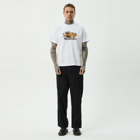 AFENDS Maintenance Boxy Fit Tee - White
