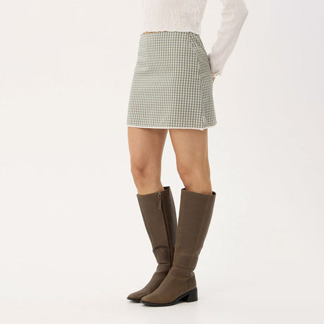 AFENDS Mariah Mini Skirt - Vice Alpine Check