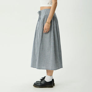 AFENDS Marlow Midi Skirt - Indy Navy Check