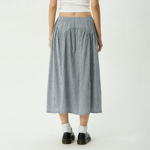 AFENDS Marlow Midi Skirt - Indy Navy Check