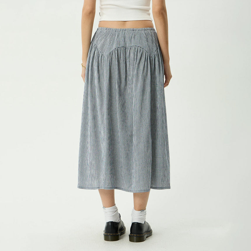 AFENDS Marlow Midi Skirt - Indy Navy Check