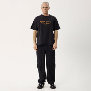 AFENDS Mayhem Recycled Heavyweight Boxy Tee - Stone Black
