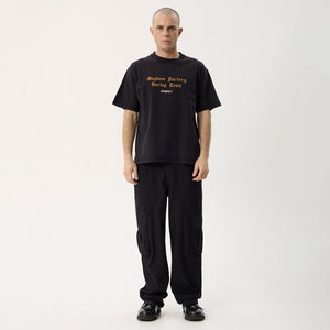 AFENDS Mayhem Recycled Heavyweight Boxy Tee - Stone Black
