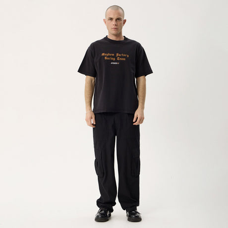 AFENDS Mayhem Recycled Heavyweight Boxy Tee - Stone Black