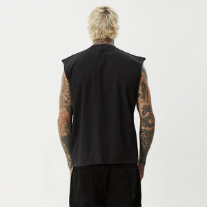 AFENDS Mix Up Sleeveless Tee - Stone Black