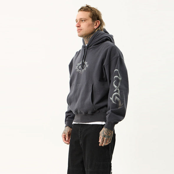 AFENDS My Tribe Boxy Hood - Charcoal