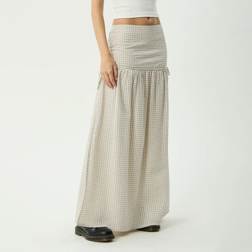 AFENDS Nadia Maxi Skirt - Reverb Moonbeam Check