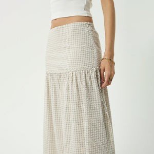 AFENDS Nadia Maxi Skirt - Reverb Moonbeam Check